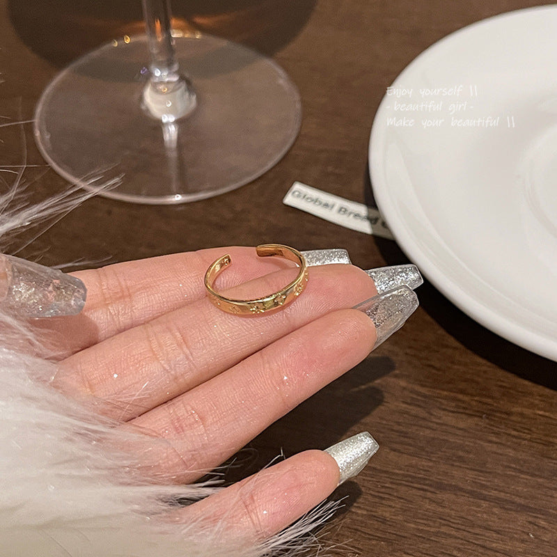 Adjustable Zircon Heart Ring