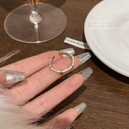 Adjustable Zircon Heart Ring