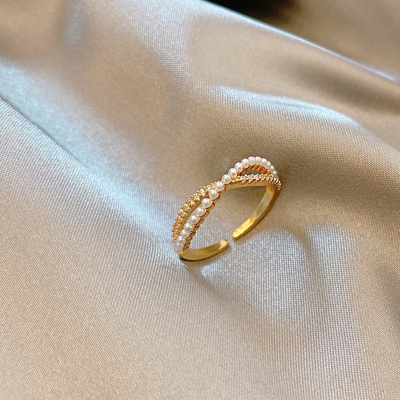 Adjustable Zircon Heart Ring