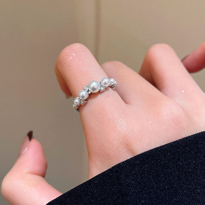 Adjustable Zircon Heart Ring