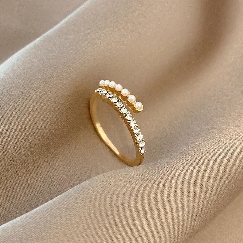 Adjustable Zircon Heart Ring
