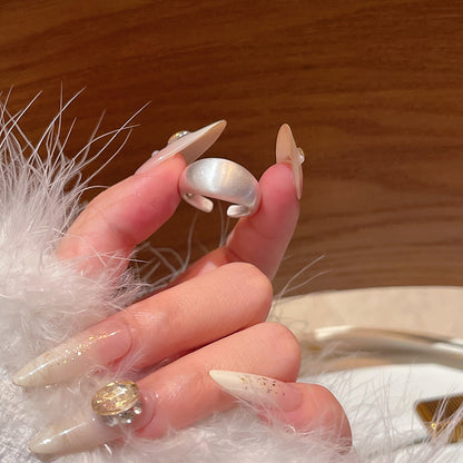 Adjustable Zircon Heart Ring