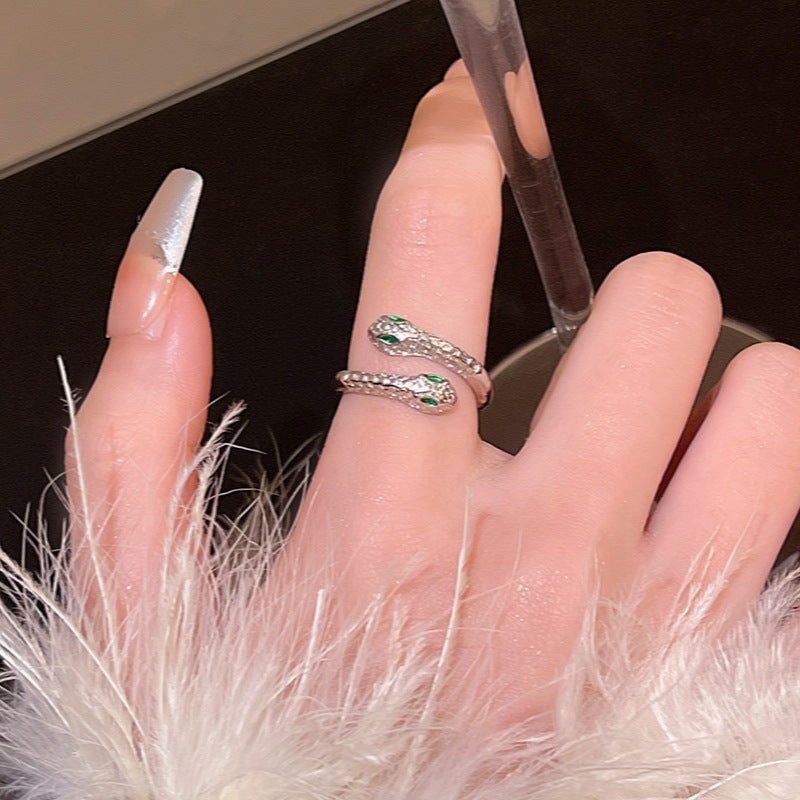 Adjustable Zircon Heart Ring