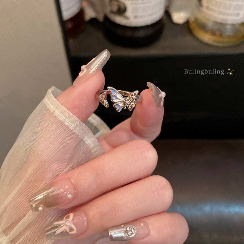 Adjustable Zircon Heart Ring