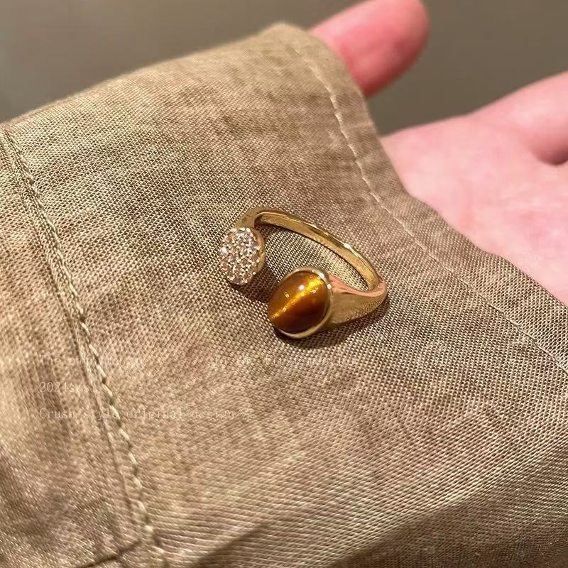 Adjustable Zircon Heart Ring