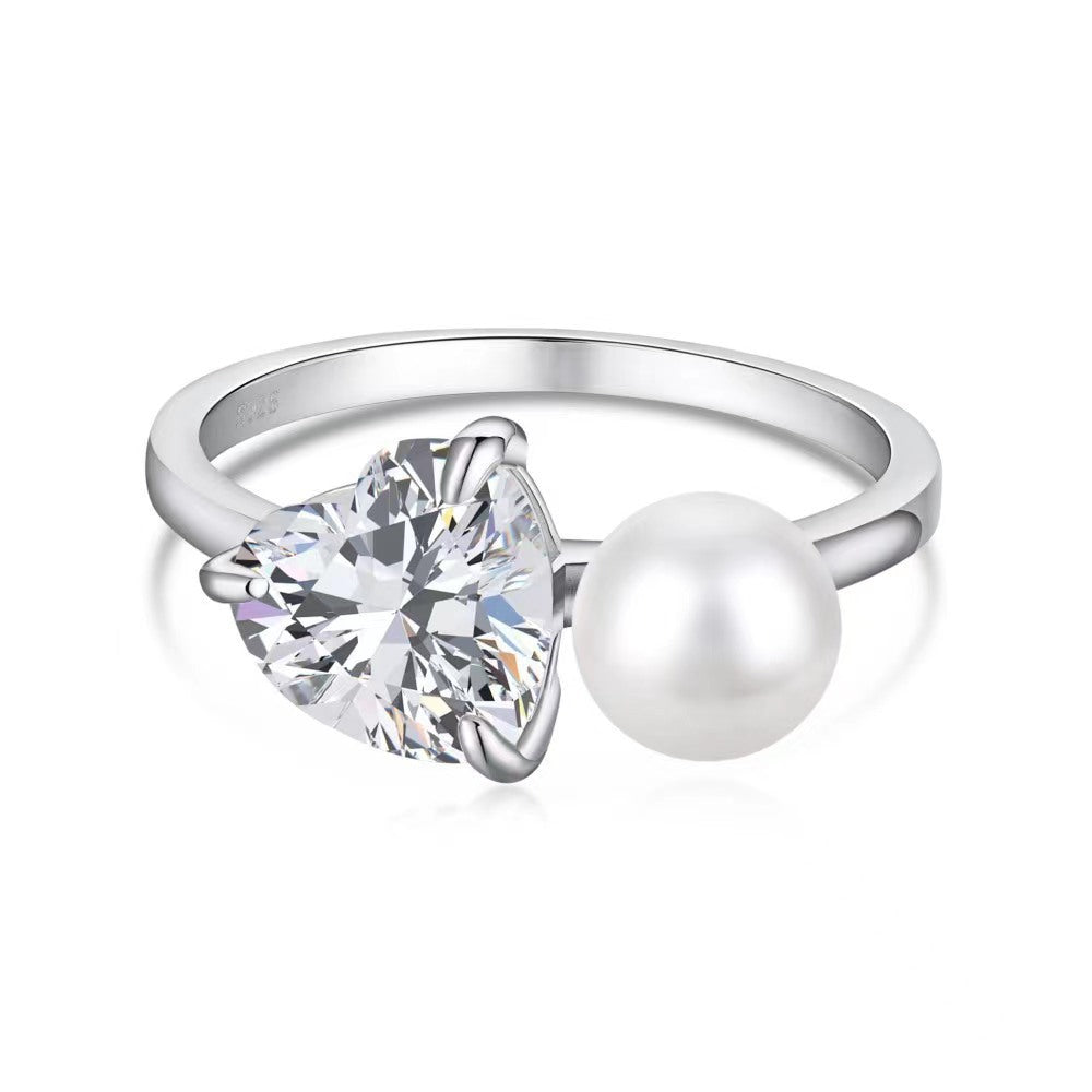 Adjustable Zircon Open Finger Ring