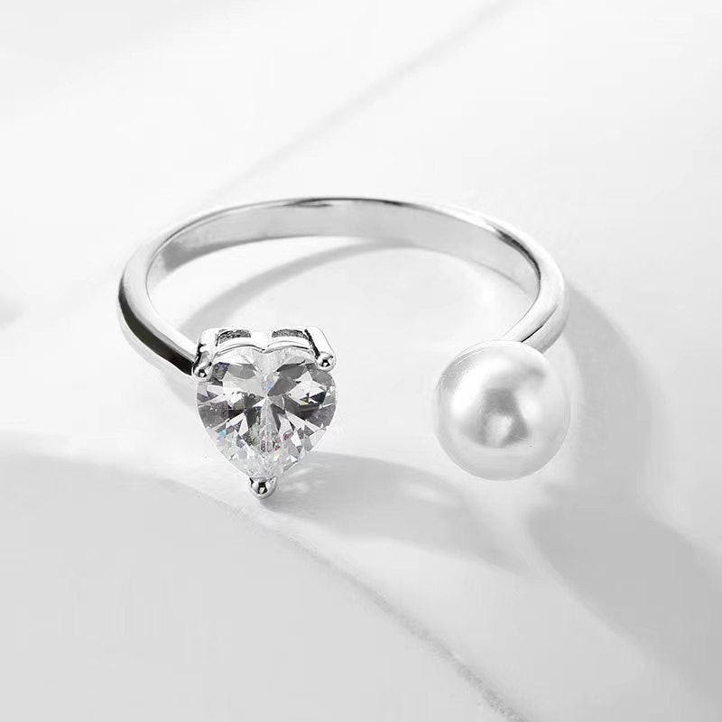 Adjustable Zircon Open Finger Ring