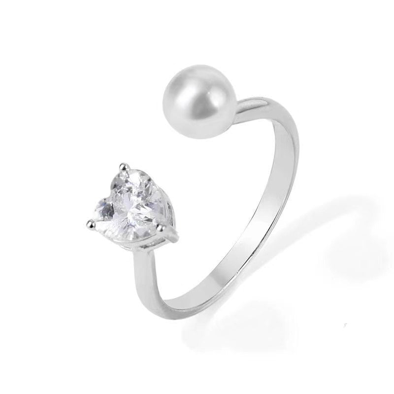 Adjustable Zircon Open Finger Ring