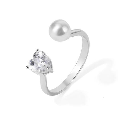 Adjustable Zircon Open Finger Ring