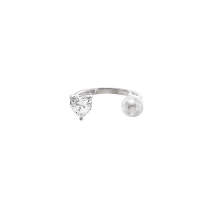 Adjustable Zircon Open Finger Ring