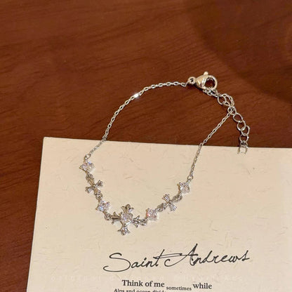 Adjustable Zircon Snowflake Bracelet