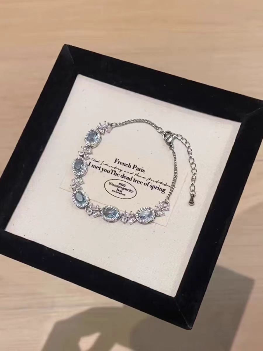 Adjustable Zircon Snowflake Bracelet
