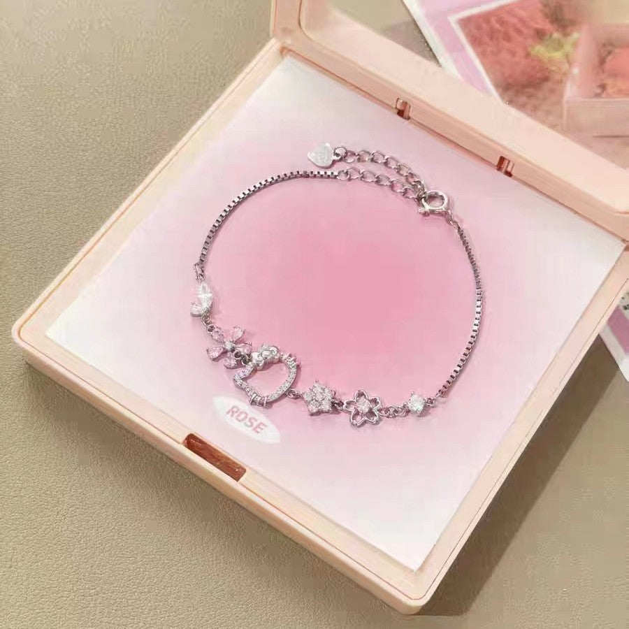 Adjustable Zircon Snowflake Bracelet