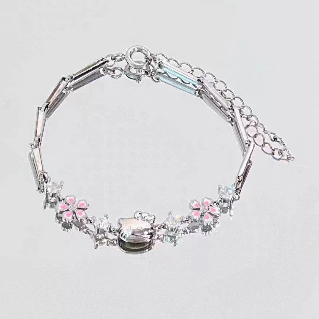 Adjustable Zircon Snowflake Bracelet