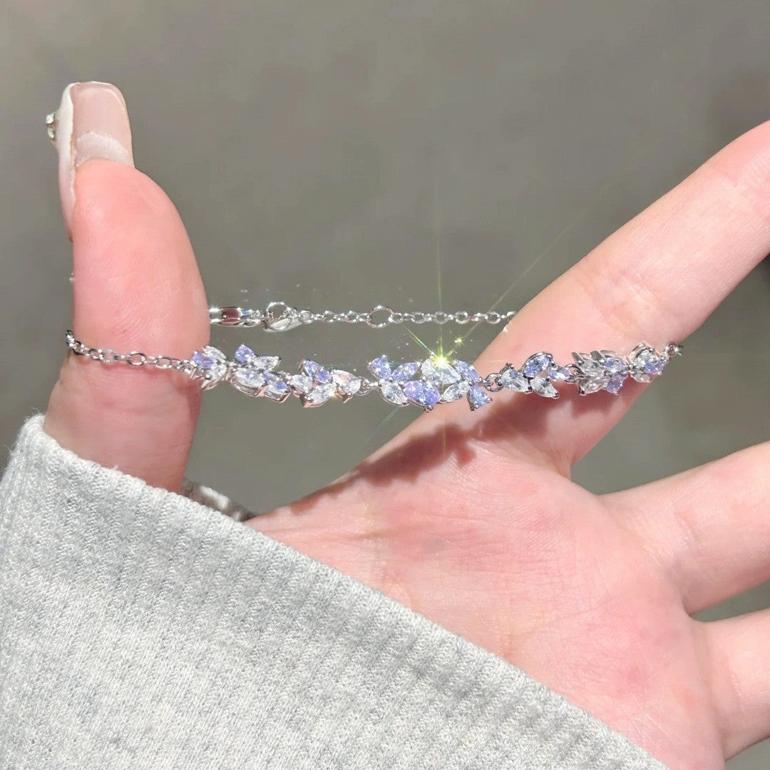 Adjustable Zircon Snowflake Bracelet