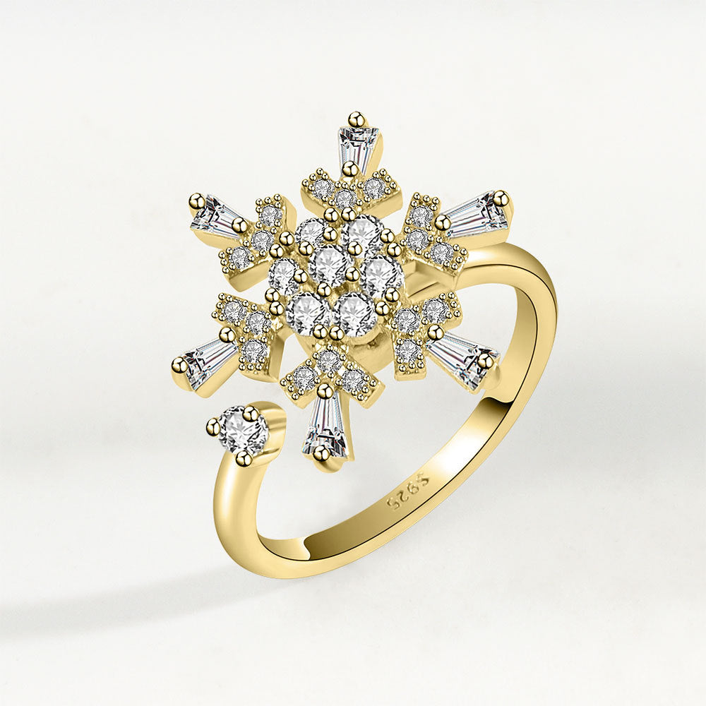 Adjustable Zircon Swivel Ring