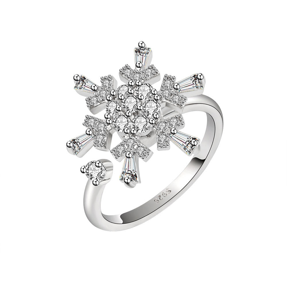 Adjustable Zircon Swivel Ring