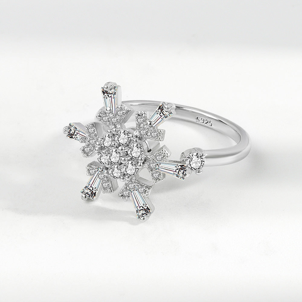 Adjustable Zircon Swivel Ring