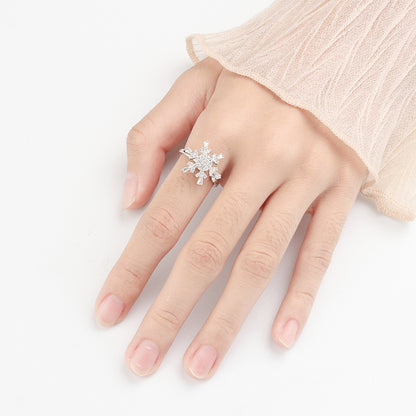 Adjustable Zircon Swivel Ring