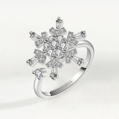 Adjustable Zircon Swivel Ring