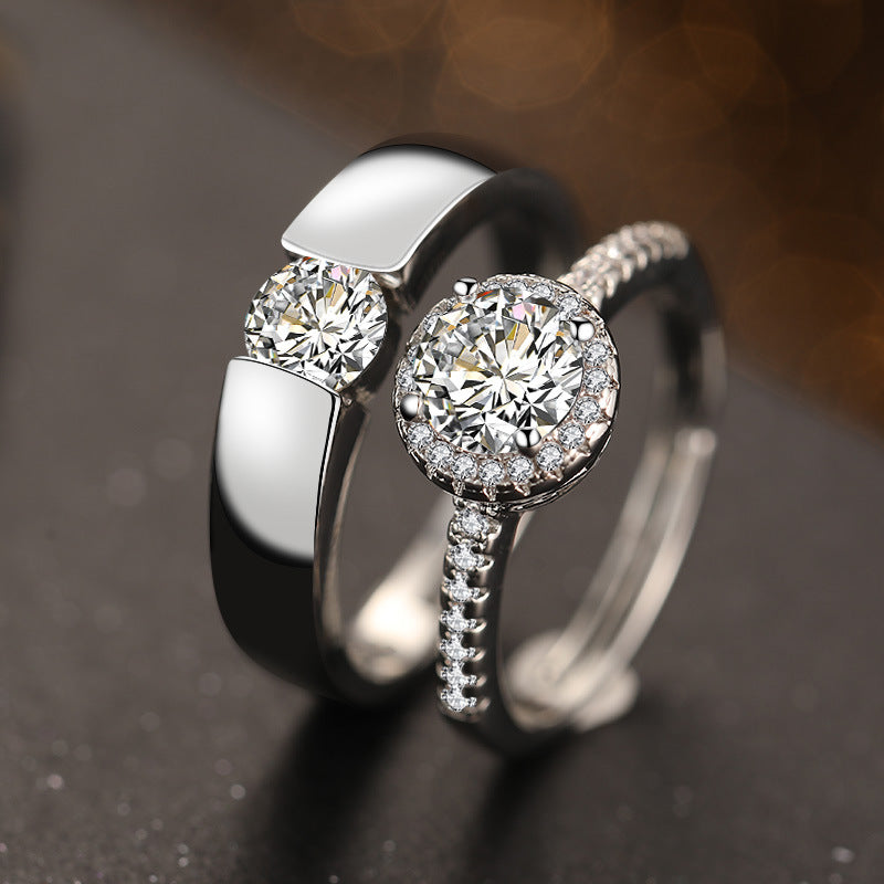 Adjustable Zircon Wedding Rings