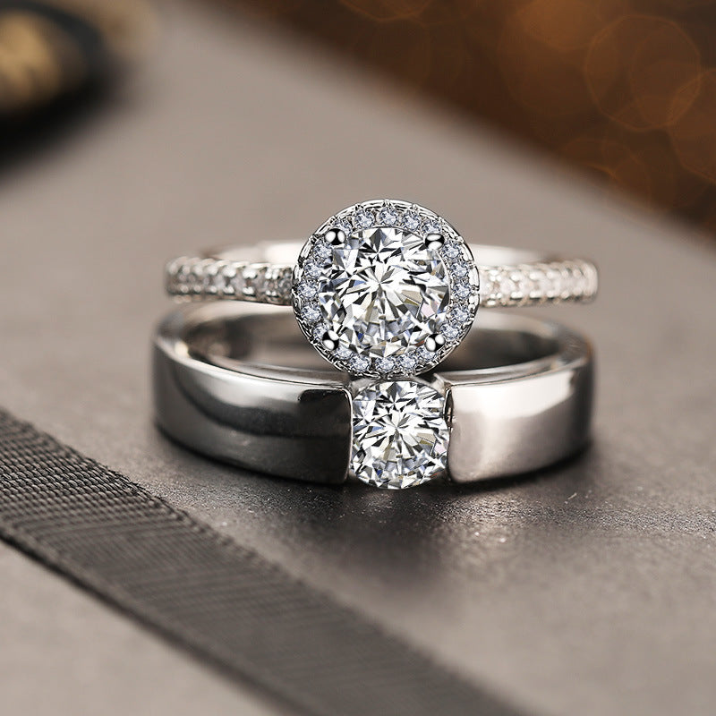Adjustable Zircon Wedding Rings