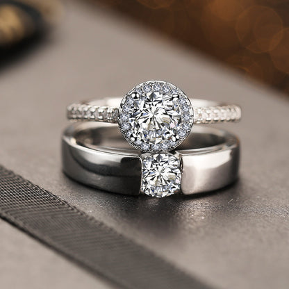 Adjustable Zircon Wedding Rings