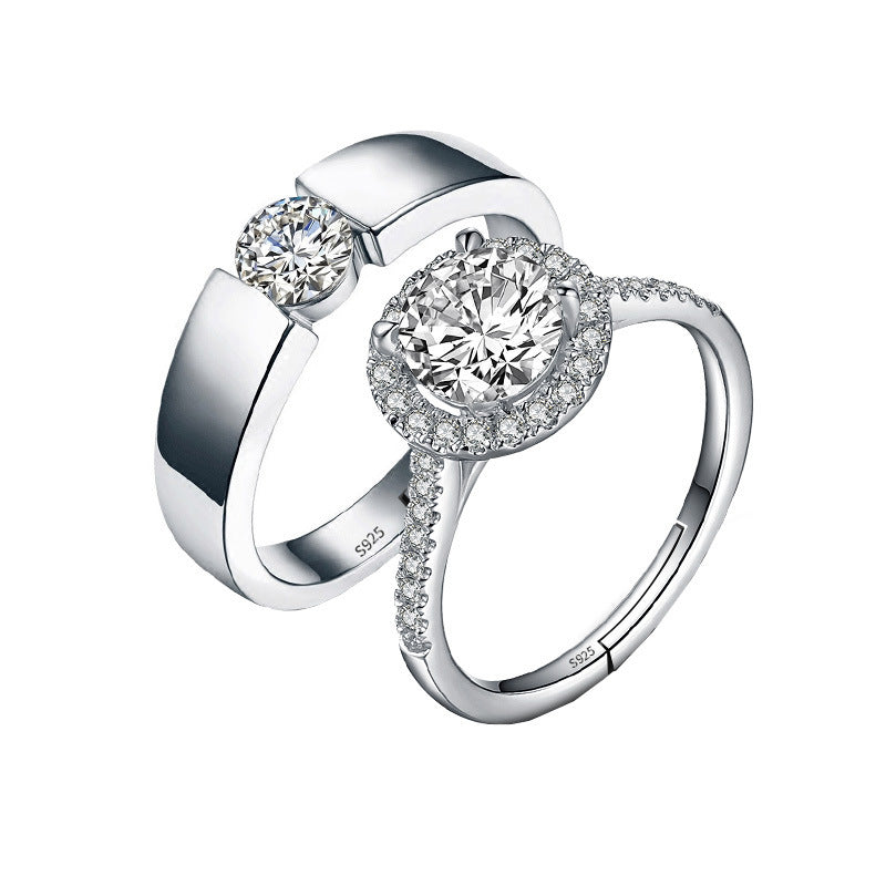 Adjustable Zircon Wedding Rings