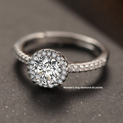 Adjustable Zircon Wedding Rings