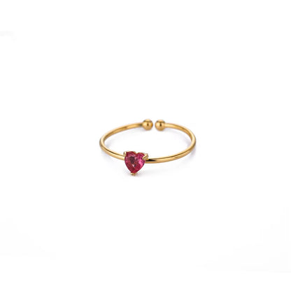 Adjustable Zodiac Birthstone Ring with Gold Plating