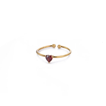 Adjustable Zodiac Birthstone Ring with Gold Plating