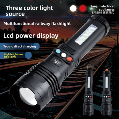Adjustable Zoom Flashlight with Type-C Charging