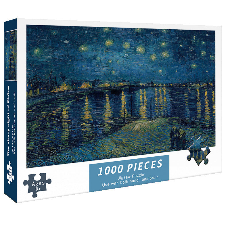 Adult 1000-piece jigsaw puzzle with various designs