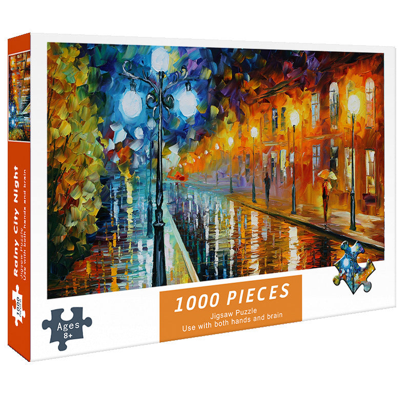 Adult 1000-piece jigsaw puzzle with various designs