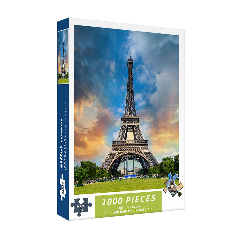 Adult 1000-piece jigsaw puzzle with various designs