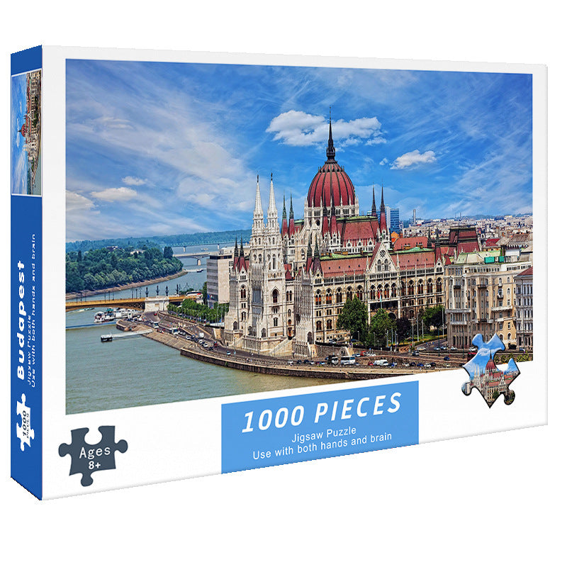 Adult 1000-piece jigsaw puzzle with various designs