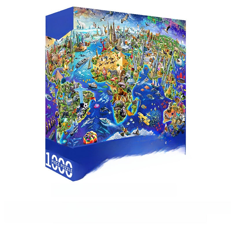 Adult 1000-piece jigsaw puzzle with various designs