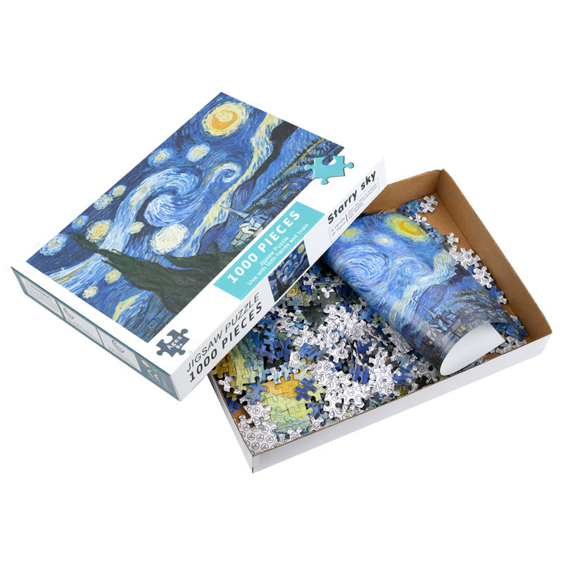 Adult 1000-piece jigsaw puzzle with various designs