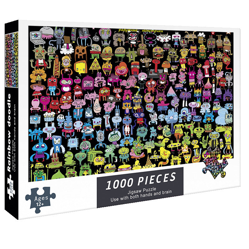 Adult 1000-piece jigsaw puzzle with various designs