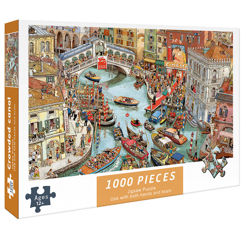 Adult 1000-piece jigsaw puzzle with various designs