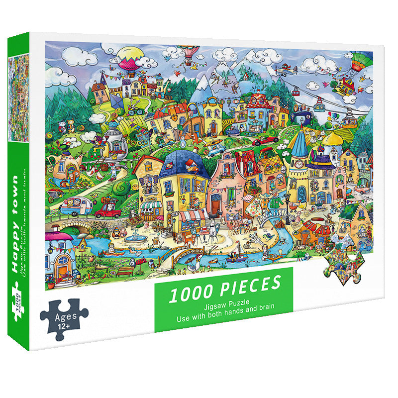 Adult 1000-piece jigsaw puzzle with various designs