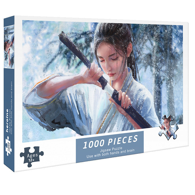 Adult 1000-piece jigsaw puzzle with various designs