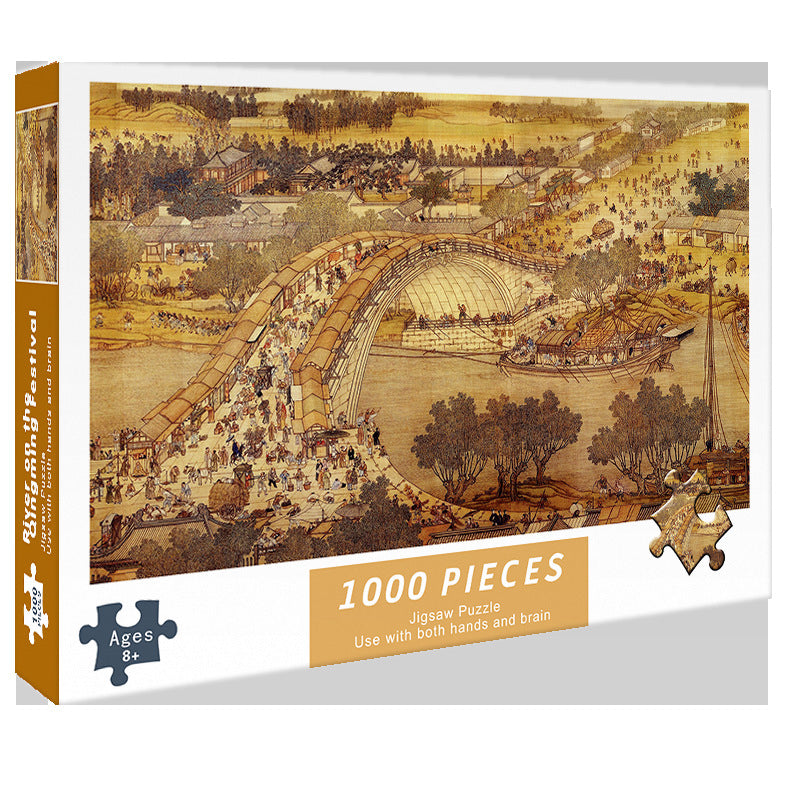 Adult 1000-piece jigsaw puzzle with various designs