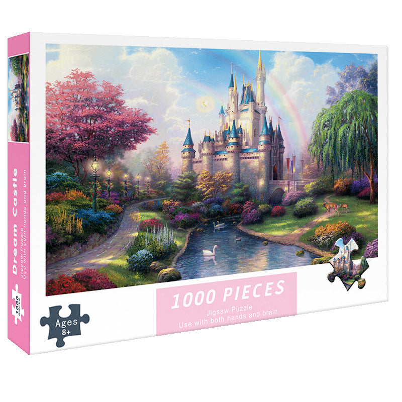 Adult 1000-piece jigsaw puzzle with various designs