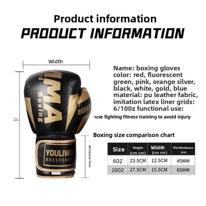 Adult and child boxing gloves