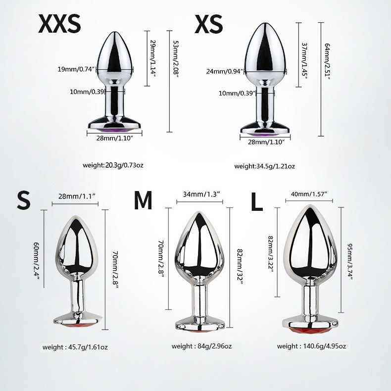 Adult erotic metal anal plugs