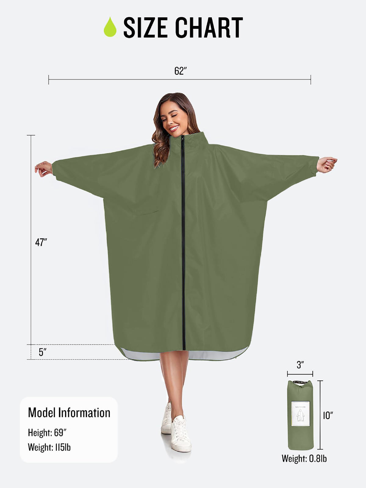 Adult Waterproof Cycling Raincoat Poncho
