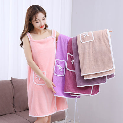 Adult women's absorbent bath towel