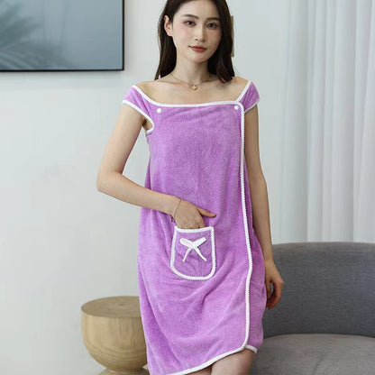 Adult women's absorbent bath towel