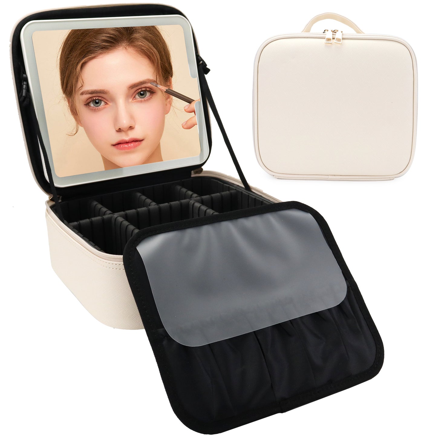 Advanced Led Travel Cosmetic Bag with Mirror for Women